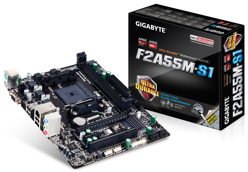 Gigabyte ga f2a55m s1 какая видеокарта