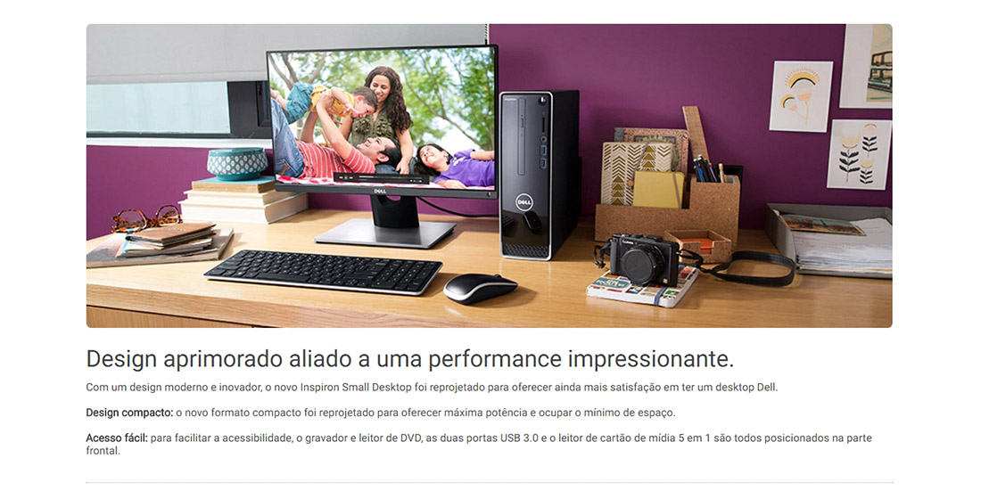 Computador Dell Inspiron INS-3470-A30 Intel i5 8400, 8GB DDR4, HD 1TB, DVD,  Kit Teclado + Mouse, Windows 10 Outlet | Oficina dos Bits