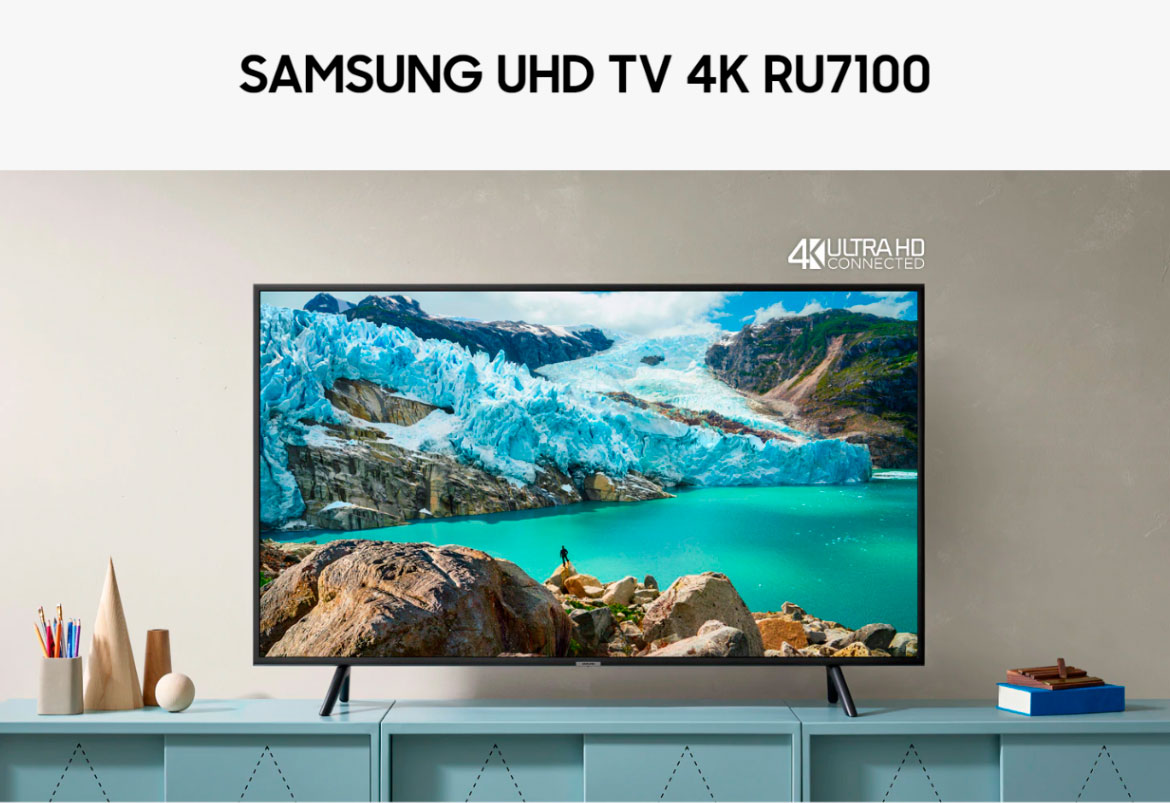 Tv 55 Samsung Un55ru7100 Smart Tv 4k Ultra Hd Hdr Premium Wi Fi E Bluetooth Integrado 8411